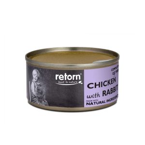 Retorn – Lata para gato de pollo con conejo 80Gr